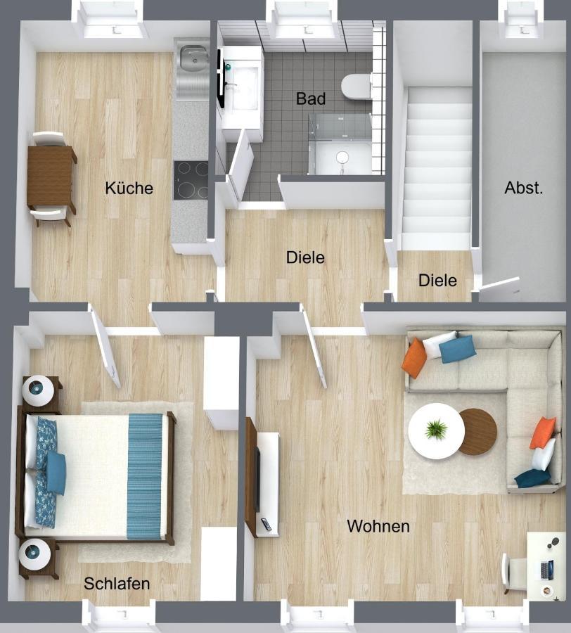 Feddersen Living Moderne Ferienwohnungen - Gemuetlich - Netflix - Voll Ausgestattet - Waschmaschine - Zentral Gelegen برونسبوتل المظهر الخارجي الصورة